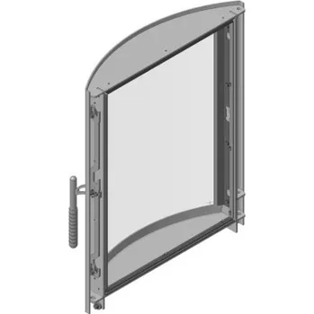 Krbová kamna Romotop Dveře topeniště Barva: Stříbrná