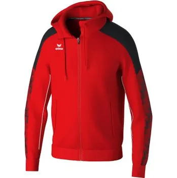 ERIMA EVO STAR TRÉNINKOVÁ BUNDA S KAPUCÍ - DĚTSKÁ - Červená, Černá - velikost 128