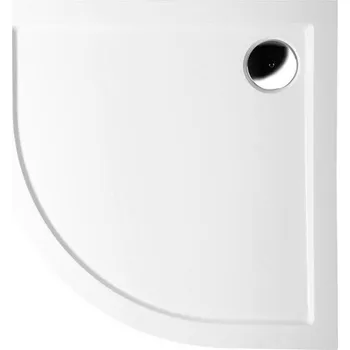 Sprchová vanička POLYSAN SERA sprchová vanička z litého mramoru, čtvrtkruh 80x80x4cm, R550, bílá 40511