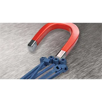 Stahovací páska WAPRO Pásek vázací 140x3,5 detekovatelný modrá (100ks) WPR7710