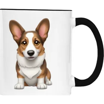 Hrnek malý barevný s potiskem Maličký corginek