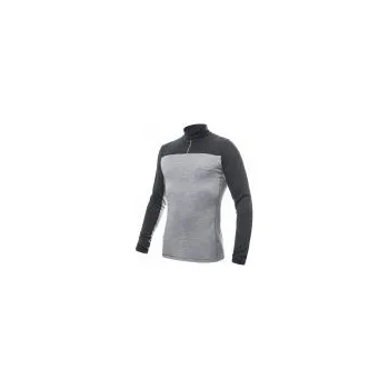 Pánské tričko SENSOR MERINO BOLD pánské triko dl.rukáv zip cool gray/anthracite M; Šedá triko + DÁREK DLE VÝBĚRU!