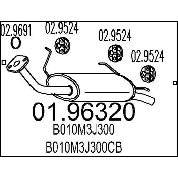 Auto-moto Zadní tlumič výfuku MTS 01.96320