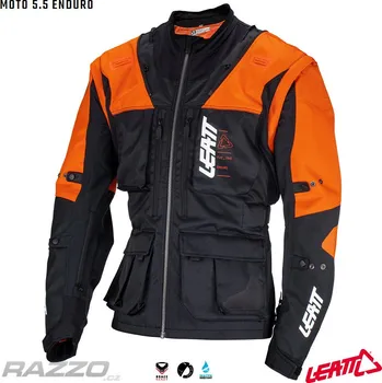 Moto bunda Pánská enduro bunda Leatt Moto 5.5 Enduro Jacket Orange 2025 XXL
