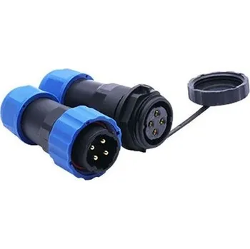Kabel Konektor a zdířka SP/SD20-4P vodotěsný na kabel