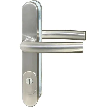 Dveřní kování Bezpečnostní nerezové kování R.811.ZB s překrytím vložky nerez 92 mm - tl. dveří 67-80mm Klika / klika Art. 67