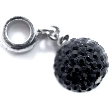 Dětské navlékací korálky Dámské korálky Viceroy VMM0261-05 Černá Stříbřitý (1 cm)