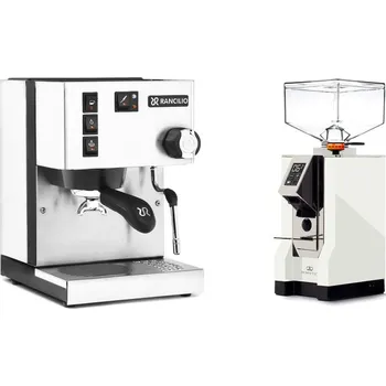 Kávovar Rancilio Silvia BC, white + Eureka Mignon Perfetto, CR white
