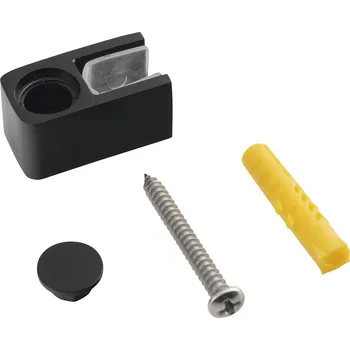 GELCO VARIO koncovka pro upevnění skla do podlahy, černá NDGX02B