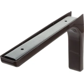 Nábytkové kování Interex Kovový držák s krytem 237 x 143 / Tmavě hnědá
