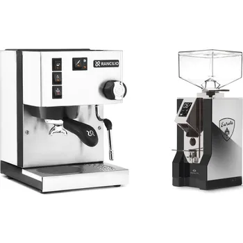 Kávovar Rancilio Silvia BC, white + Eureka Mignon Specialita, NX black