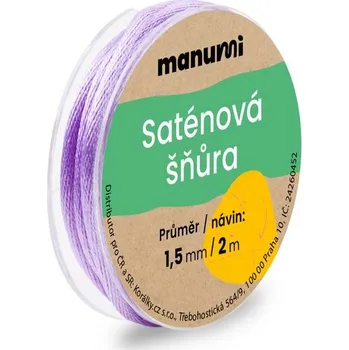Materiál na výrobu šperku Nylonová saténová šňůra 1,5 mm/2m Lavender