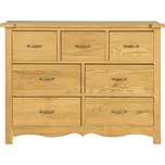 Drewmax KD716 dřevěná komoda masiv borovice rustikal (Voskovaná borovicová komoda)