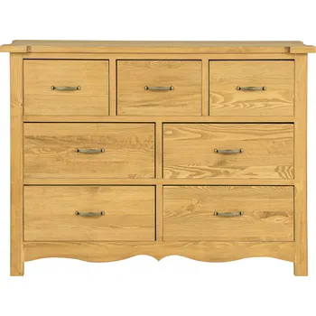 Ložnice Drewmax KD716 dřevěná komoda masiv borovice rustikal (Voskovaná borovicová komoda)