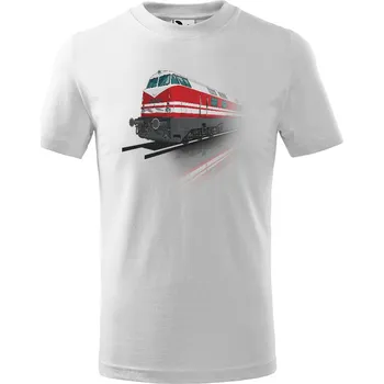 Chlapecké tričko Tričko Lokomotiva V 180 (DR) - dětské (Velikost: 146, Barva trička: Bílá)