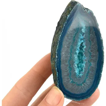 Přírodní kámen Achát barvený geoda s dutinou 158g