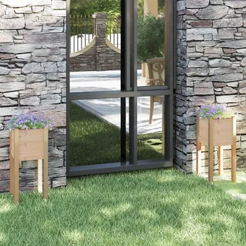 Truhlík ZBXL Zahradní truhlíky 2 ks 31 x 31 x 70 cm masivní borovice