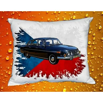Povlak na polštářek Polštář 603 veterán auto České výroby vlajka