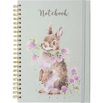 Blok Wrendale Designs Kroužkový blok Wrendale Designs "Head Clover Heels", A4, 90 l., linkovaný - Králík