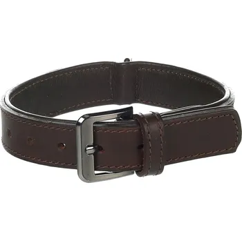 Obojek pro psa Obojek FLAMINGO Denver kožený se cvoky hnědý (M/L) 3x36-45cm