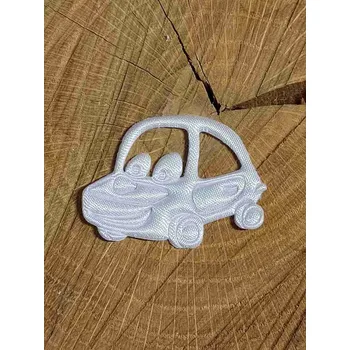 Nášivka Aplikace saténová auto barva bílá