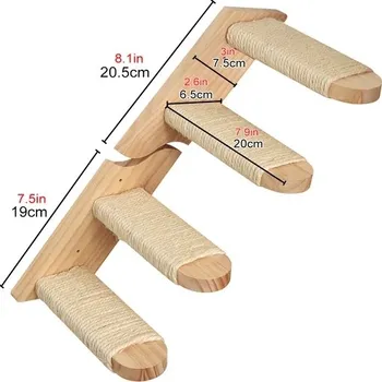 Kočičí nástěnné komponenty na hraní a odpočinek - Segmentový žebřík