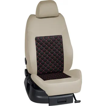 Potah sedadla Autopotahy Volkswagen TOURAN / od r.2015->, 7 Míst 5 dveří, Comfort Line, KOMFORT > KS002 (KS002 / Béžový bok)