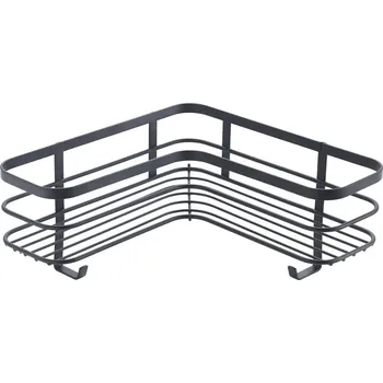 police Černá nástěnná rohová koupelnová police Metaltex Origin ID_1436611