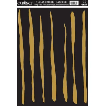 Nášivka Cadence Nažehlovací nálepka Cadence, 21x30 cm, zlatá - Svislé pruhy