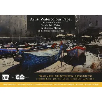 Blok Akvarelový blok Baohong 36x51cm rough 300g (Akvarelový blok Baohong 36x51cm rough 300g)