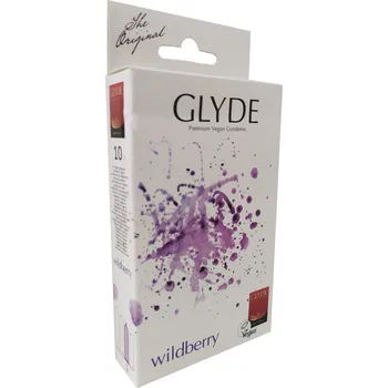 Glyde Premium Vegan Condoms 53 mm Wildberry 10 ks Kondom Glyde Premium Vegan Condoms 53 mm Wildberry 10 ks