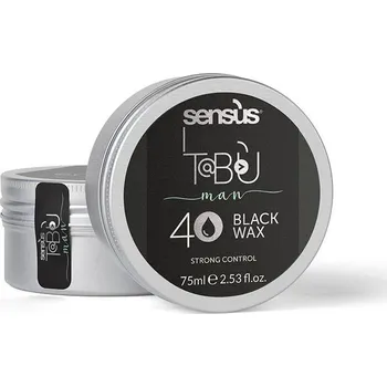 Stylingový přípravek Sensus Tabu Man 40 Black Wax - Středně tužící černý vosk 75 ml