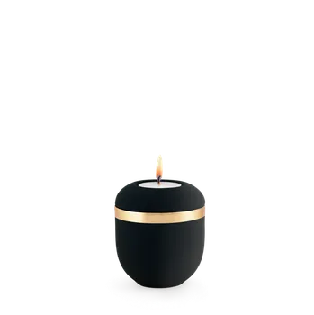 Smuteční dekorace Keramická miniurna Xenon - Černá