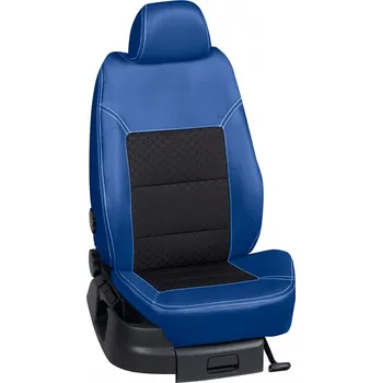 Potah sedadla Autopotahy Volkswagen T6 / od r.2017->, 5 dveří, CARAVELLA, KOŽENKA > OR 0407 (OR 0407 / Modrý koženkový bok)