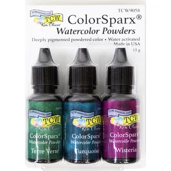 Speciální výtvarná barva The Crafter´s Workshop Pigmentový prášek TCW Watercolor Powders, 15 g - Alpine, Alpy