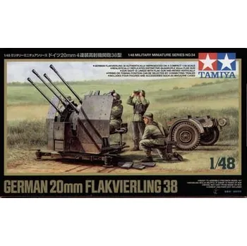 Plastikový model German 20mm Flakvierling 38 (Tamiya 1:48)