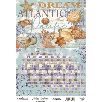 Umělecký papír Cadence Rýžový papír Cadence, A4 - Mořské kachličky