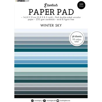 Studio Light Blok barevných papírů Studio Light "Winter Sky", A5, 36 l. - zimní obloha