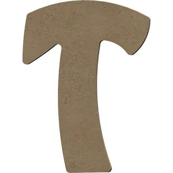 Gomille Dřevěný výřez k dekoraci Gomille, 15 cm - Písmeno T