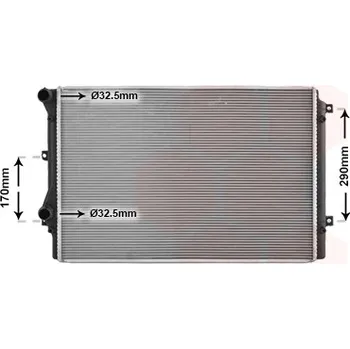 Chladič motoru Chladič, chlazení motoru VAN WEZEL 58012701