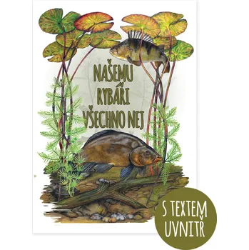 Přání A5 pro rybáře s textem