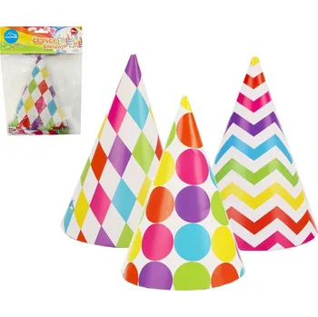 Party dekorace Kloboučky papírové party - 6 ks