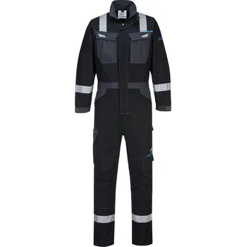 Pracovní kombinéza Portwest FR WX3 FR503 - nehořlavá reflexní kombinéza černá - XXL