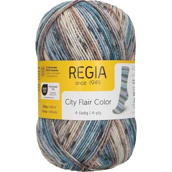 Příze Regia 4-Ply City Flair Color 3101 Amazonit (Ponožková příze Regia City Flair Color )