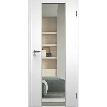 Interiérové dveře SAPELI HARMONIE KOMFORT M40 - CPL LAMINÁT - OTOČNÉ DVEŘE VČ. ZÁRUBNĚ - bílá perla Průchozí šířka (cm): 60, Průchozí výška (cm): 197, Typ skla: Čiré sklo