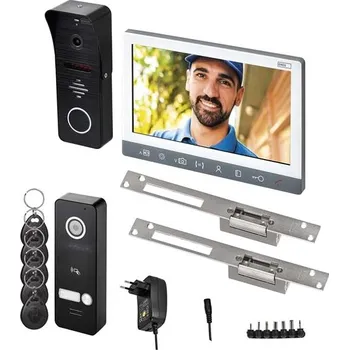 Zabezpečení domácnosti EMOS Sada videotelefonu EM-10AHD se 2 vstupy a 2 elektronickými zámky otevřeno/zavřeno