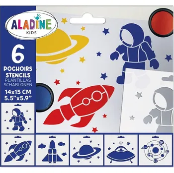 Dětské razítko Aladine Šablony Aladine, 15x12,5 cm, 6 ks - Vesmír