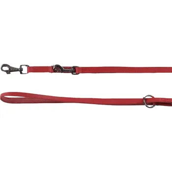 Vodítko pro psa Vodítko FLAMINGO Denver kožené přepínací červené 1,8x200cm