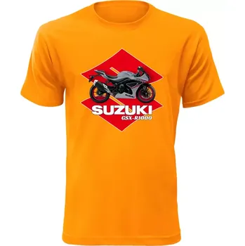 Pánské tričko s motorkou Suzuki GSX-R1000 oranžové