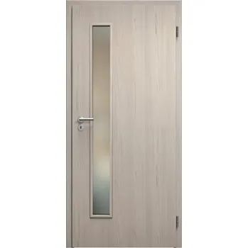 Interiérové dveře SAPELI ELEGANT KOMFORT M60 - CPL LAMINÁT - OTOČNÉ DVEŘE VČ. ZÁRUBNĚ - Borovice bílá Průchozí šířka (cm): 90, Průchozí výška (cm): 197, Typ skla: Satináto bílé